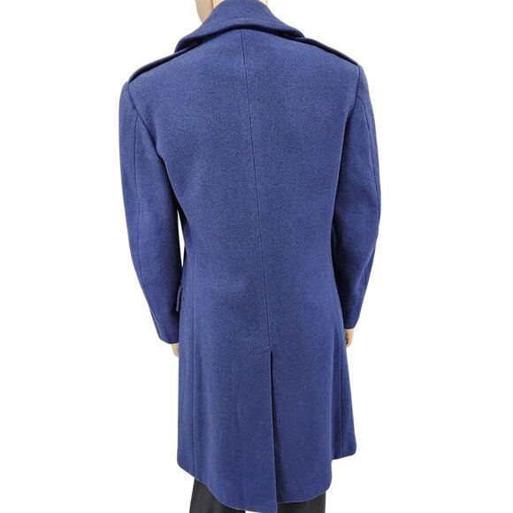 Vintage Landis Clothes Inc. Mens Wool Double-Breasted Military Style Overcoat 37 - Picture 4 of 10